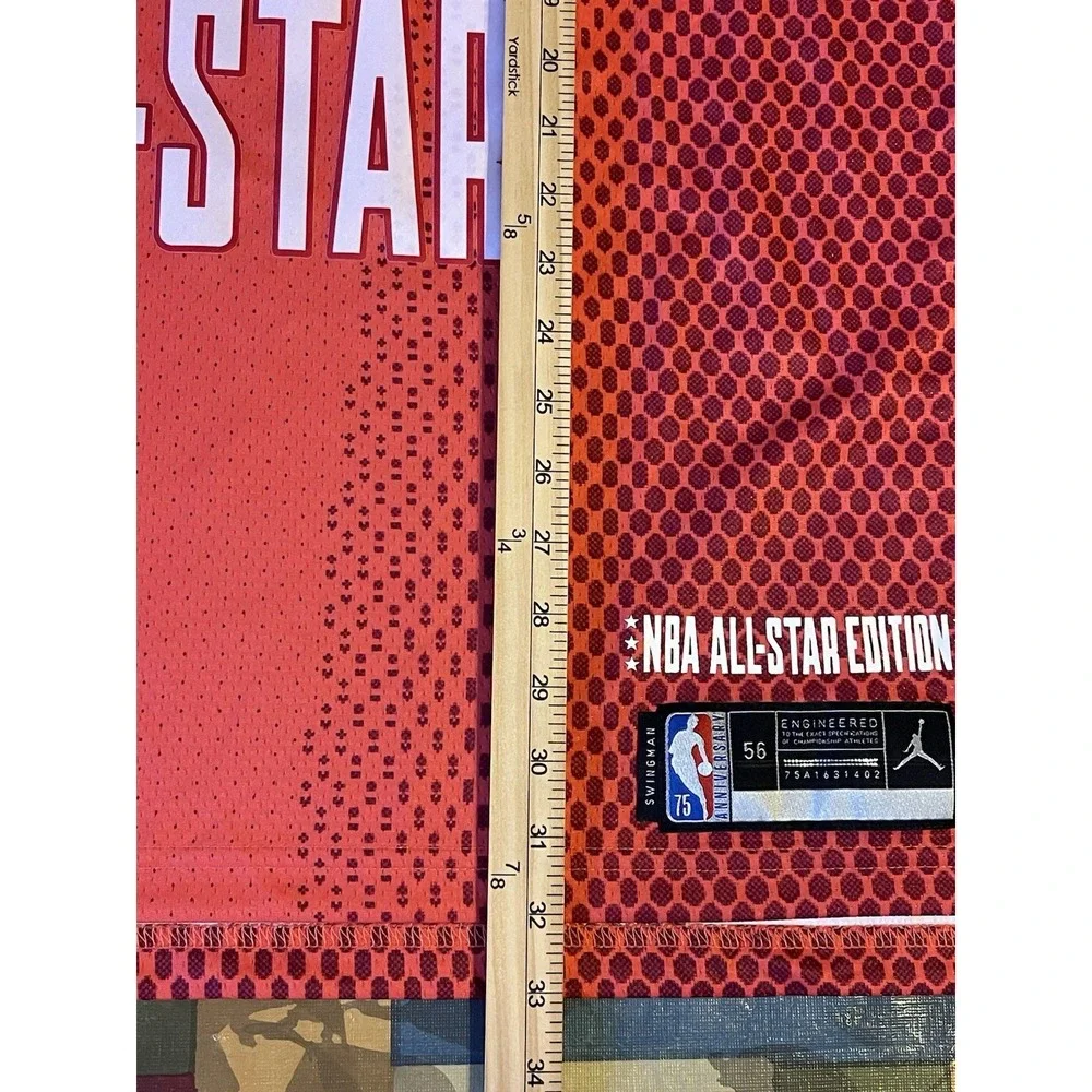 Men's 56 NBA All Star‎ Edition Luka Dončić Jordan 75th Anniversary Jersey Red
